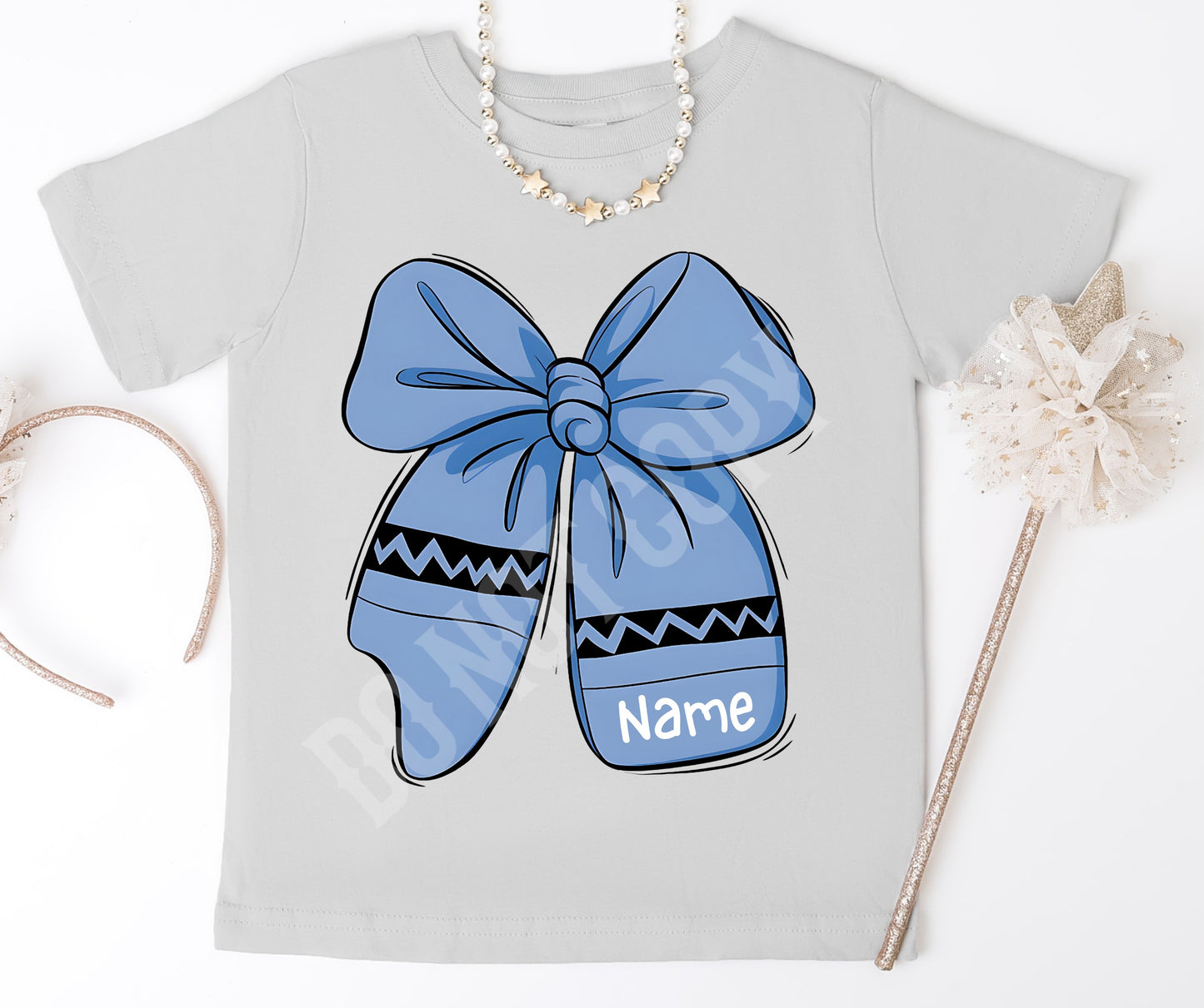Blue bow  custom