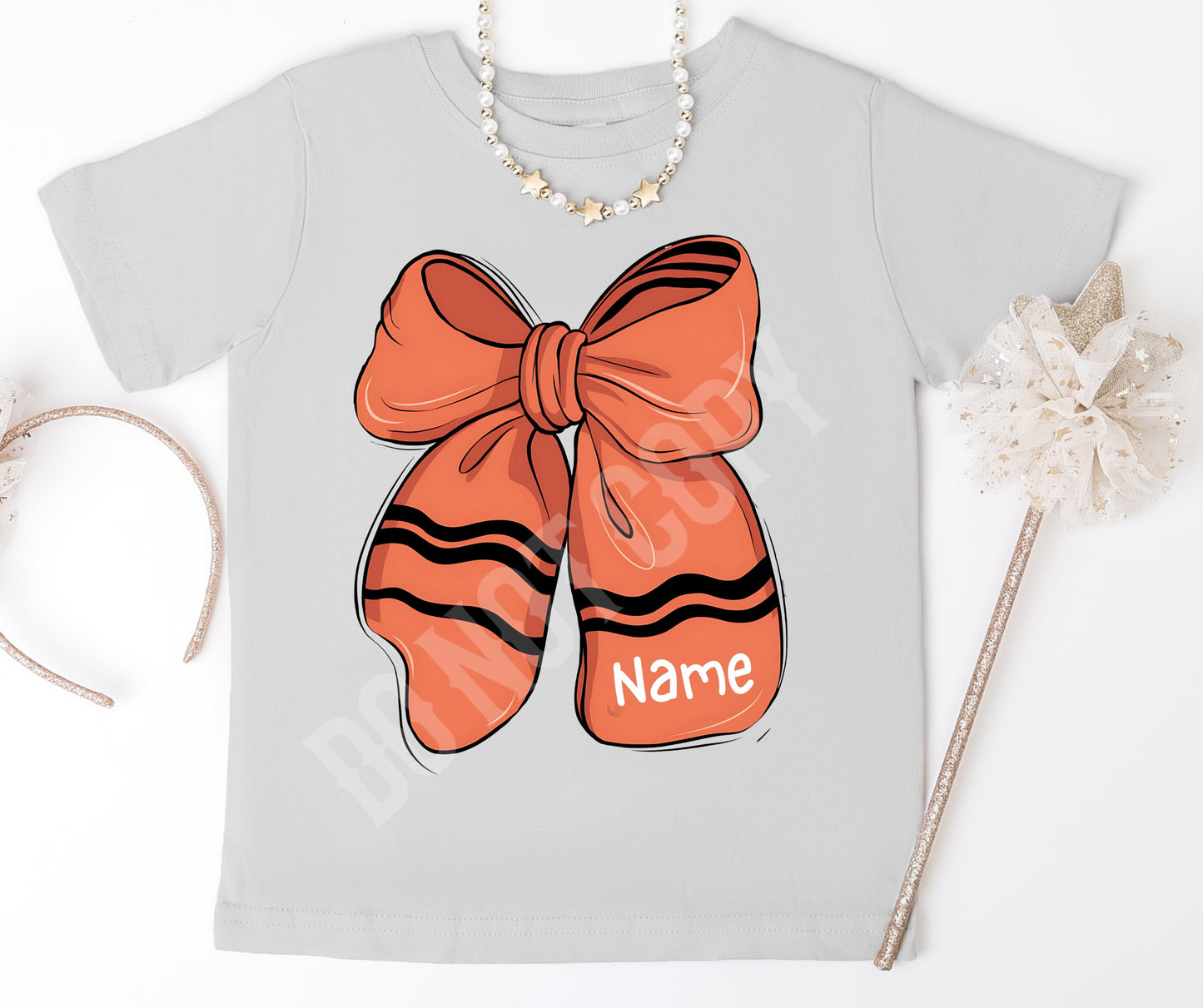 Orange bow  custom