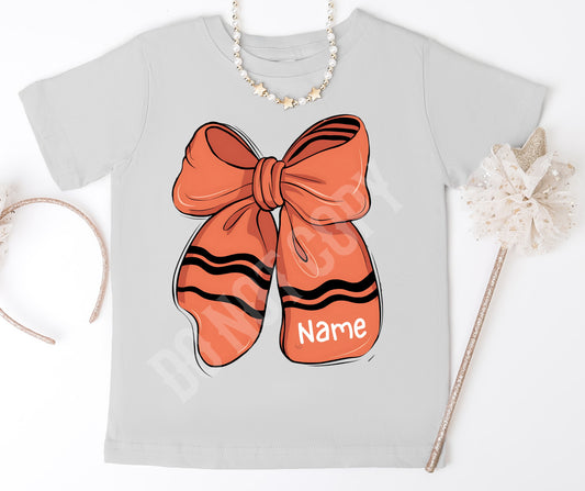 Orange bow  custom