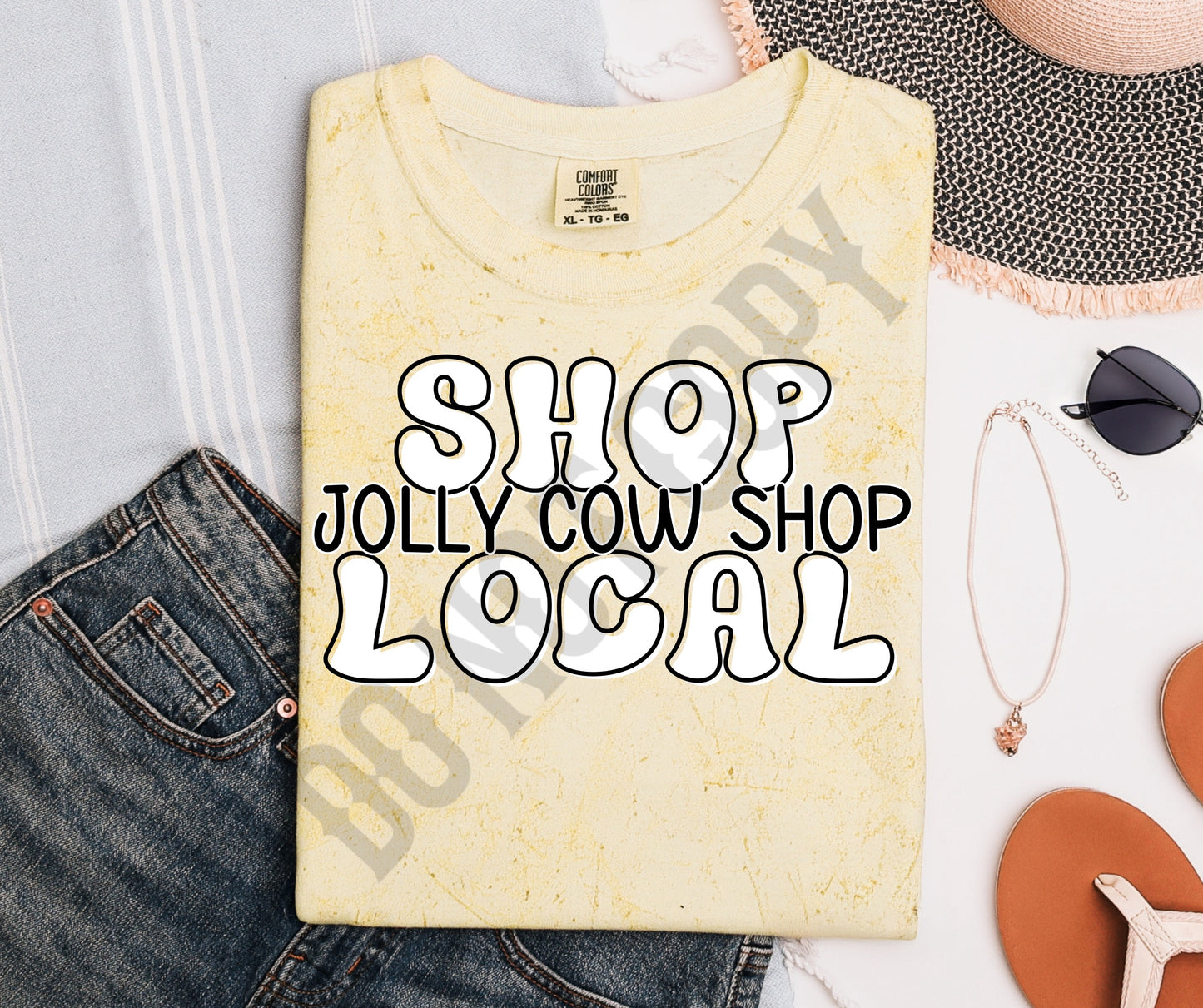 Shop local white black