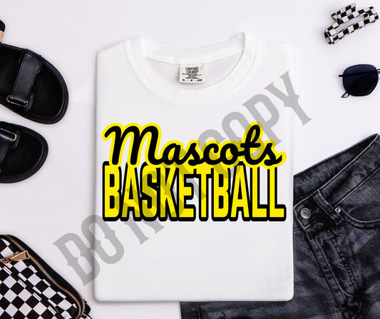 Custom mascot basketball