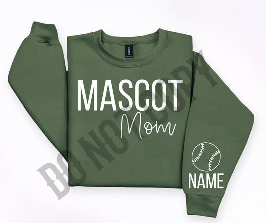 Custom set mascot softball baseball