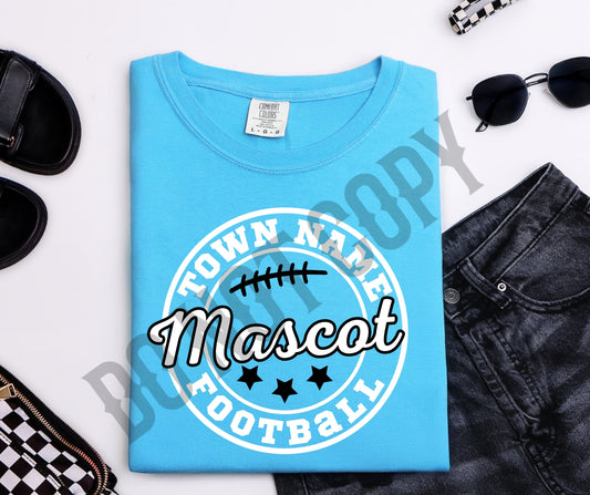 Custom mascot football circle
