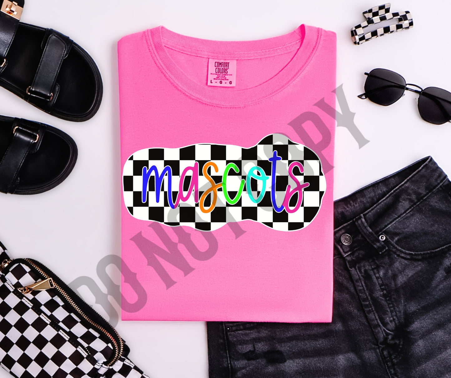 Custom mascot checker bright