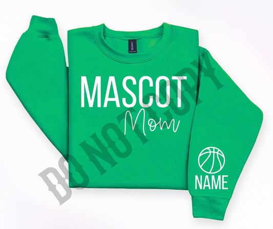 Custom set mascot basketball
