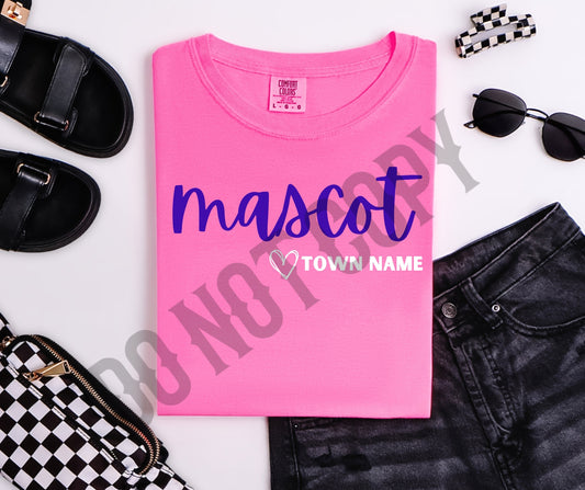 Custom mascot town heart