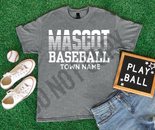 Custom mascot baseball slice