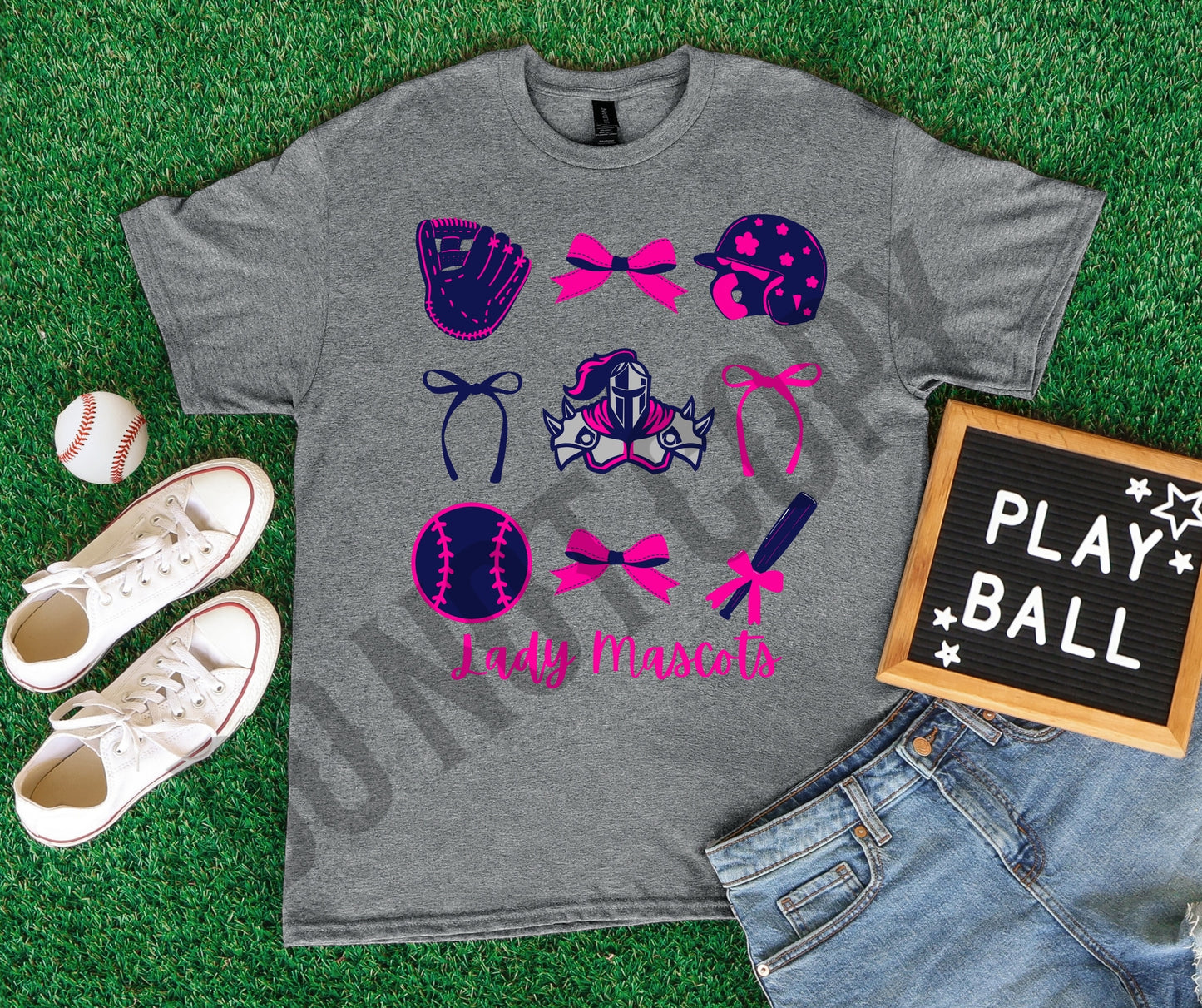 Custom mascot softball collage