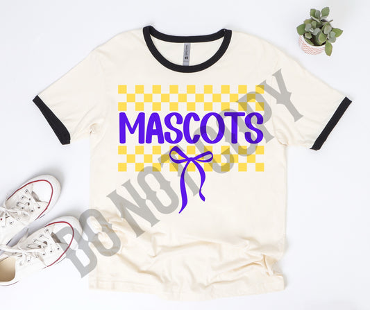 Custom mascot checker bow