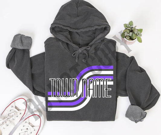 Custom mascot retro town