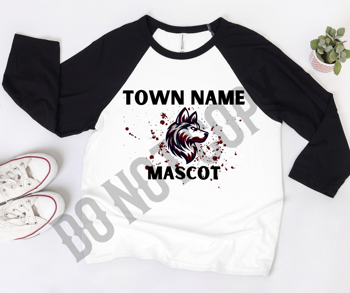 Custom mascot splatter