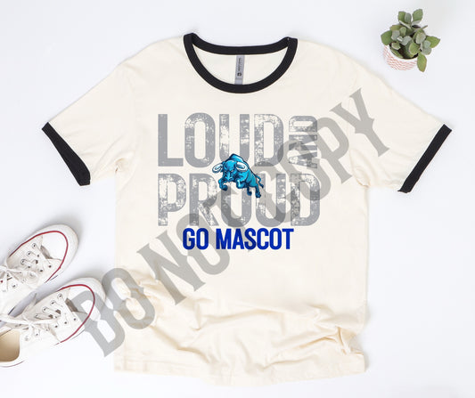Custom mascot loud and proud