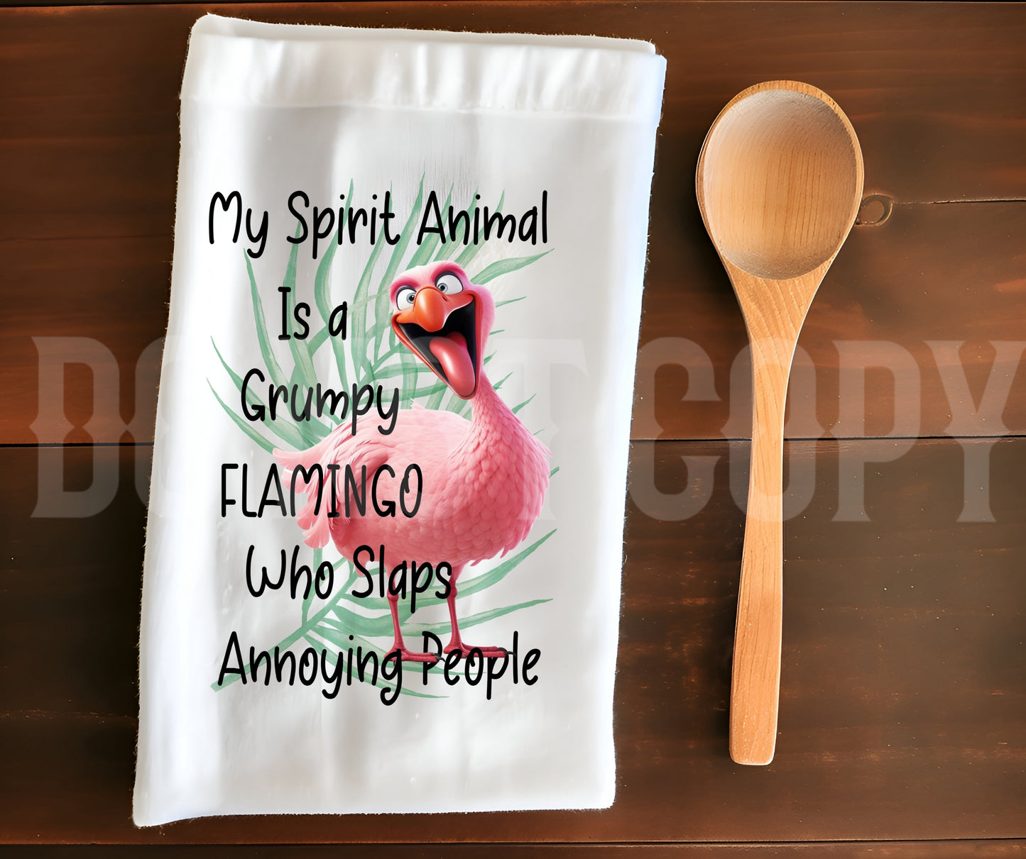 Towel Grumpy Flamingo