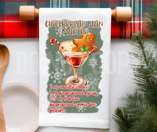 Towel Gingerbread Man Martini