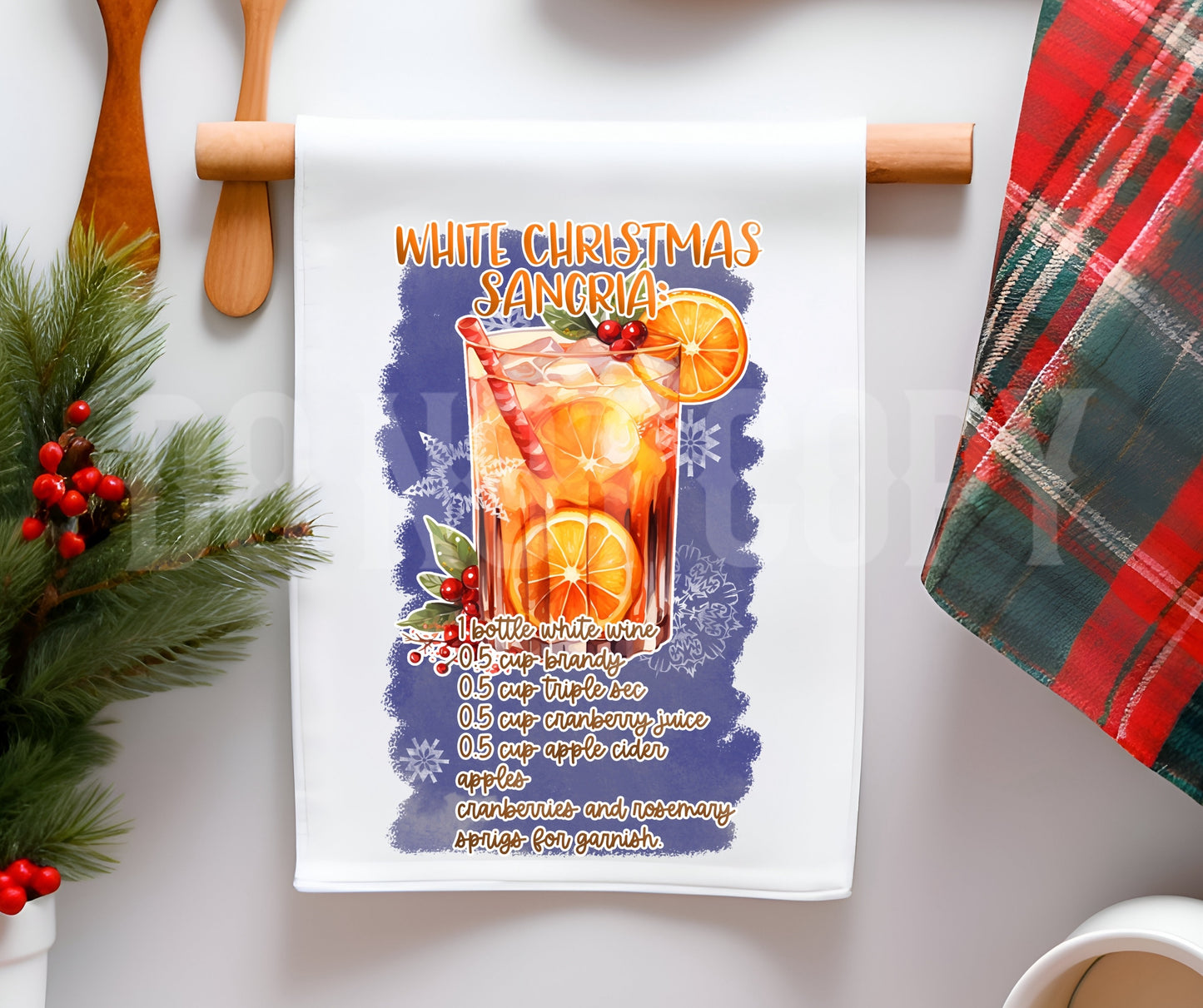 Towel White Christmas Sangria