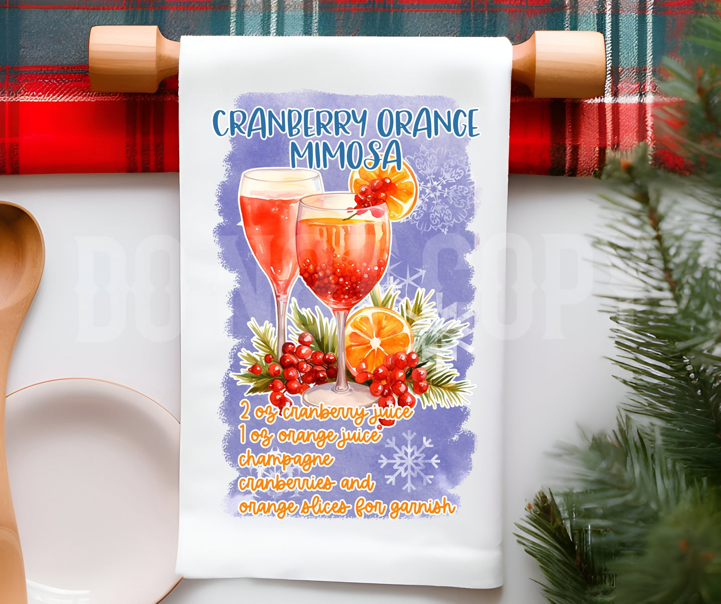 Towel Cranberry Orange Mimosa