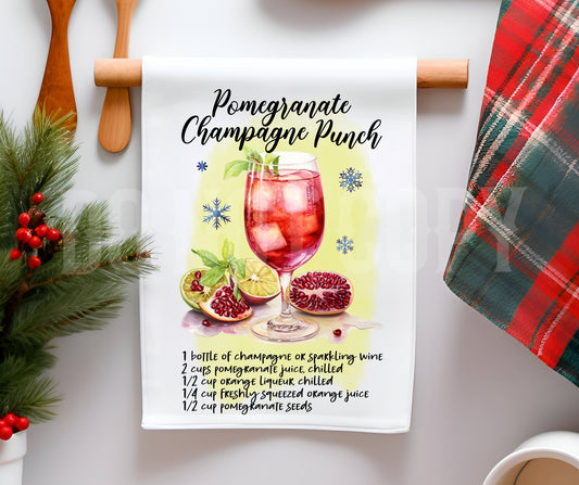 Towel Pomegranate Champagne Punch