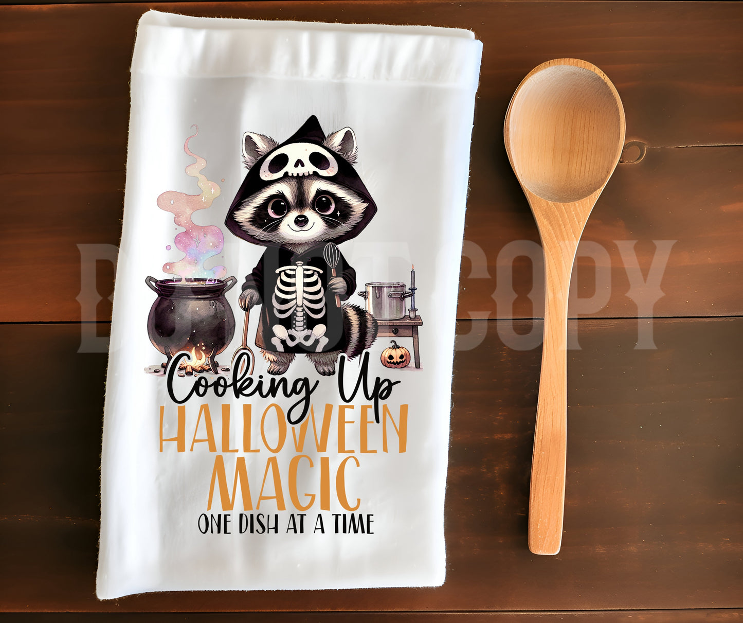 Towel Halloween Magic Raccoon