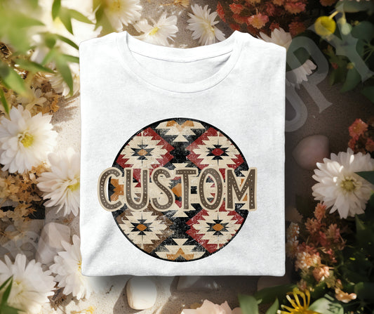 Add your custom name, word, or short saying aztec