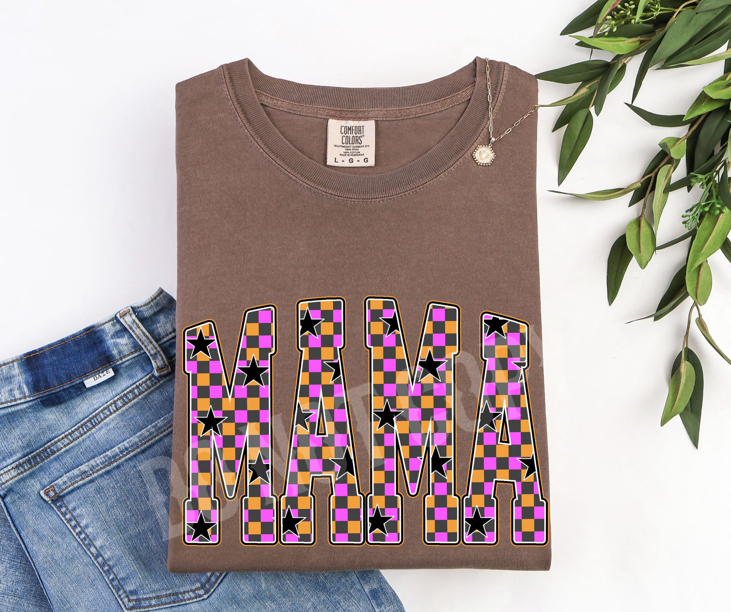 Mama stars checkered