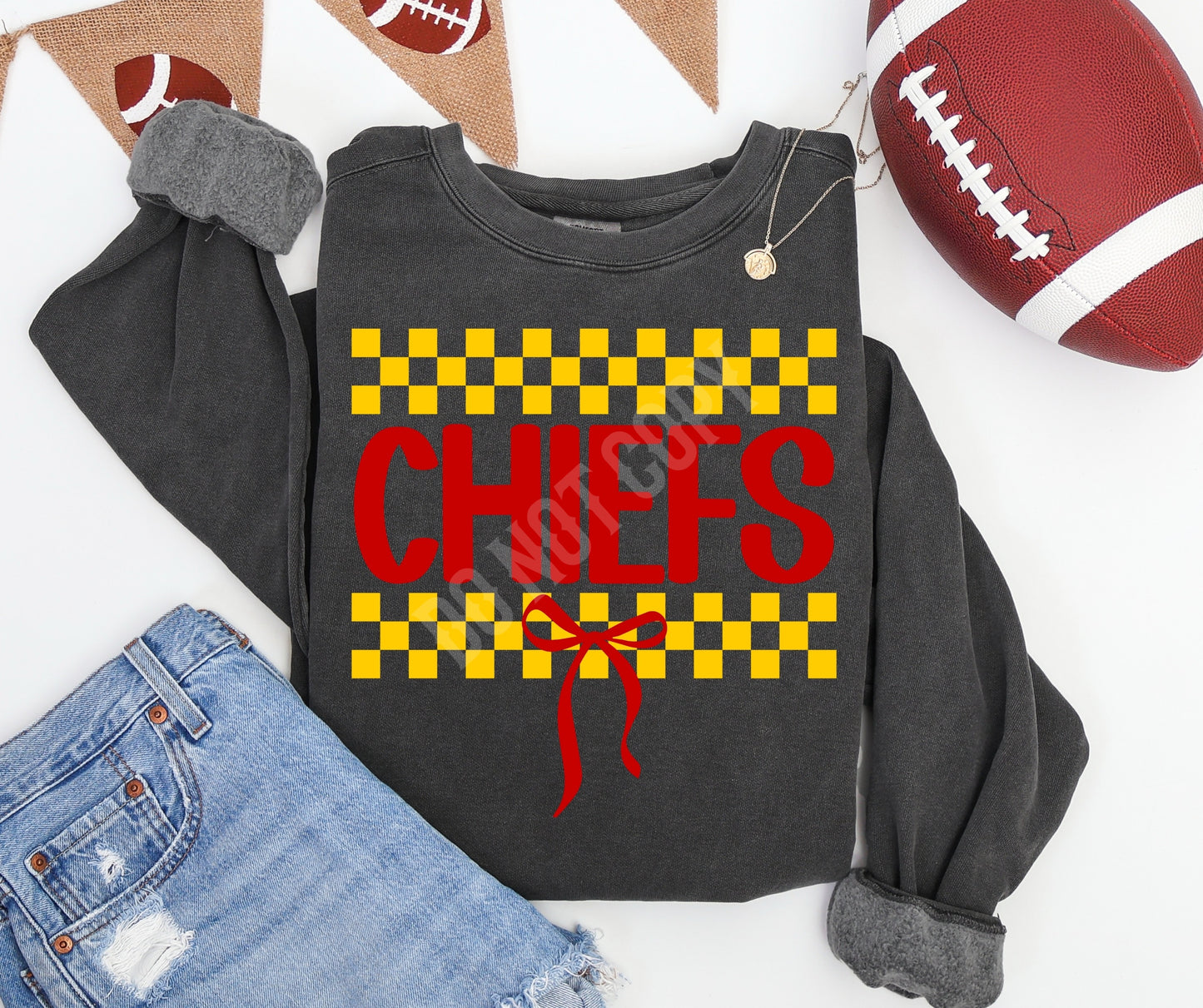 KC checkered bow