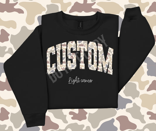 Custom light  camo varsity
