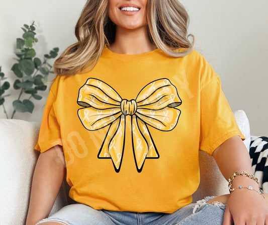 Childhood cancer awareness bow
