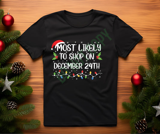 Most likely to shop on dec 24