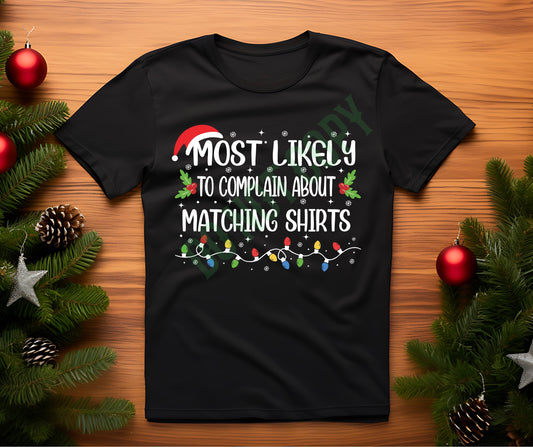 Most likely to matching shirts