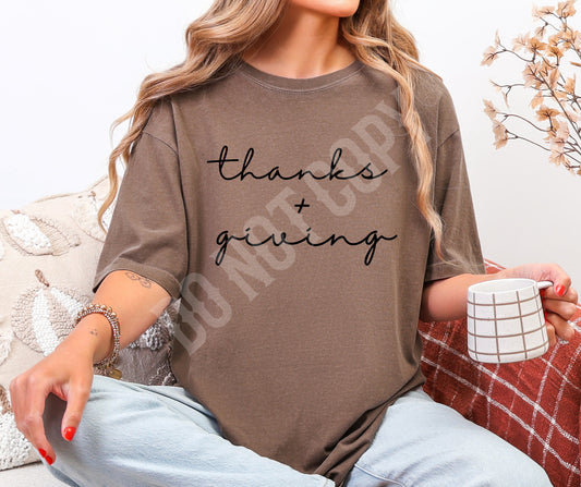 Thanks + giving black