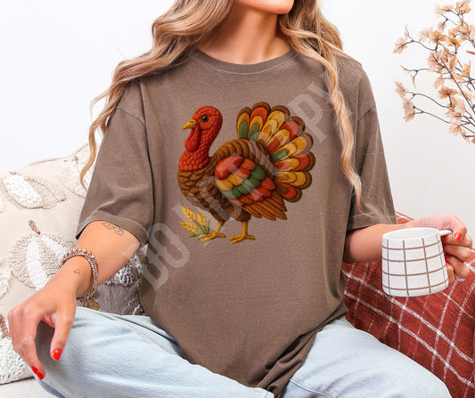 Faux knit turkey