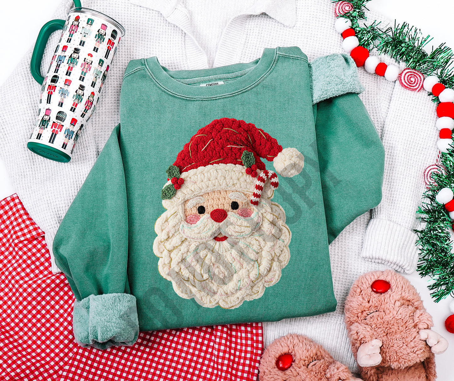 Faux knit Santa