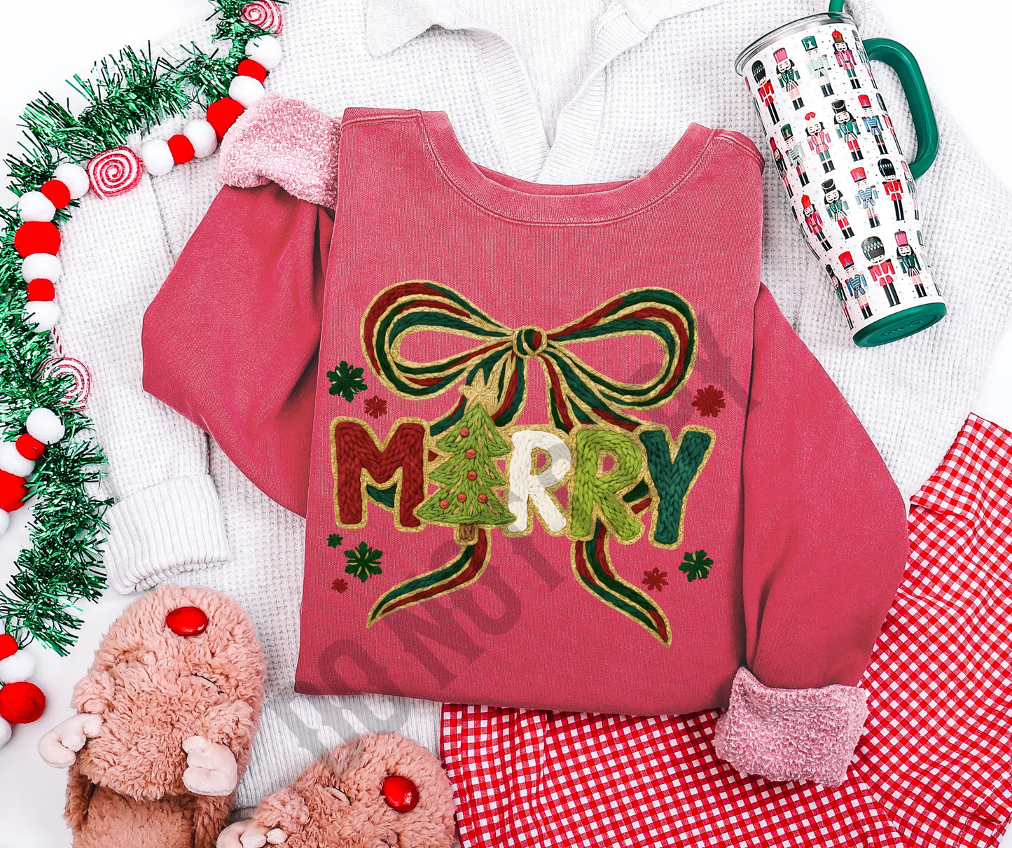 Faux knit merry