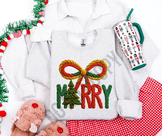 Faux knit merry