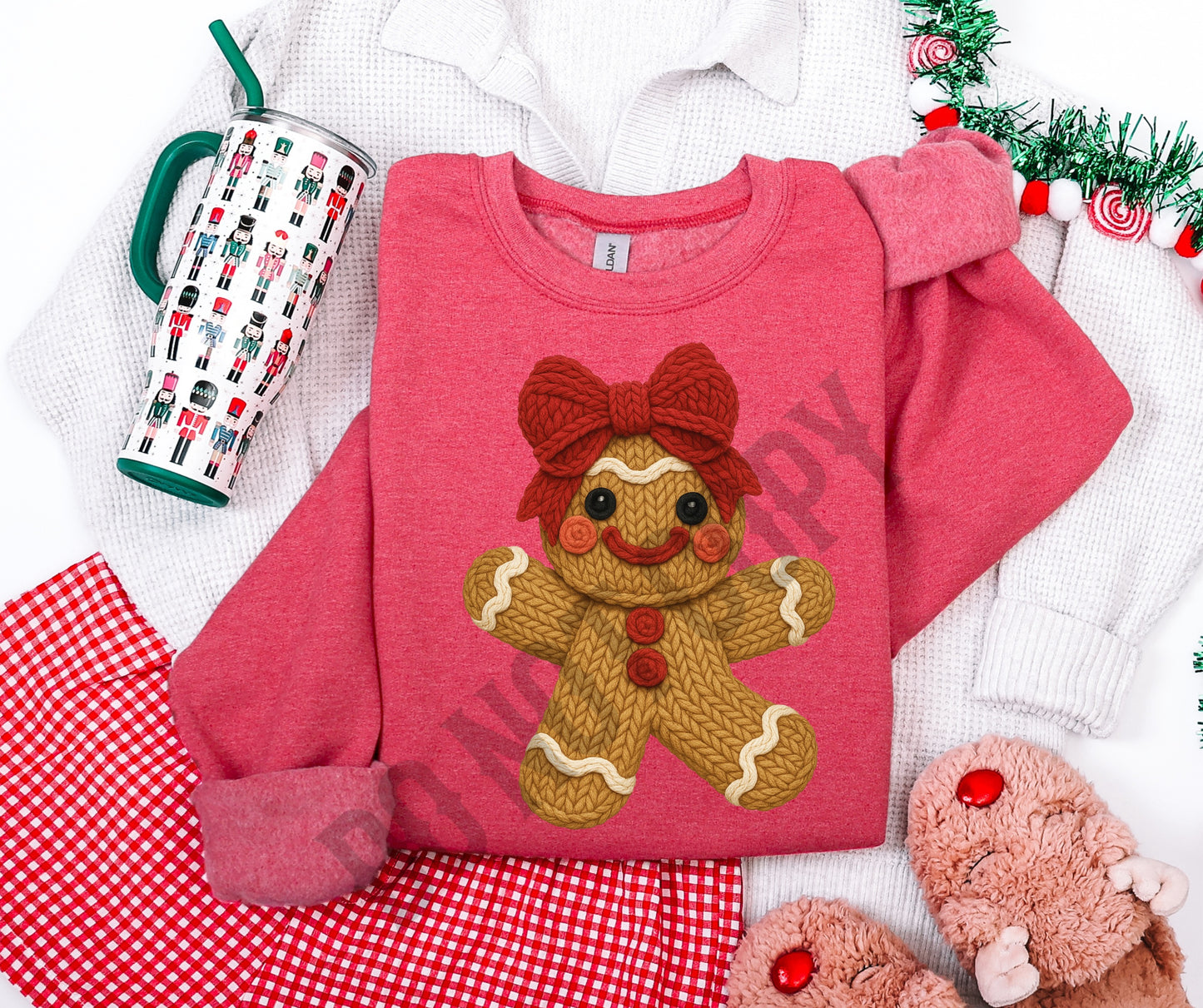 Faux knit gingerbread man