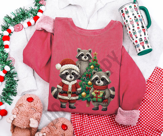 Raccoon faux knit