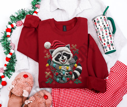 Raccoon faux knit