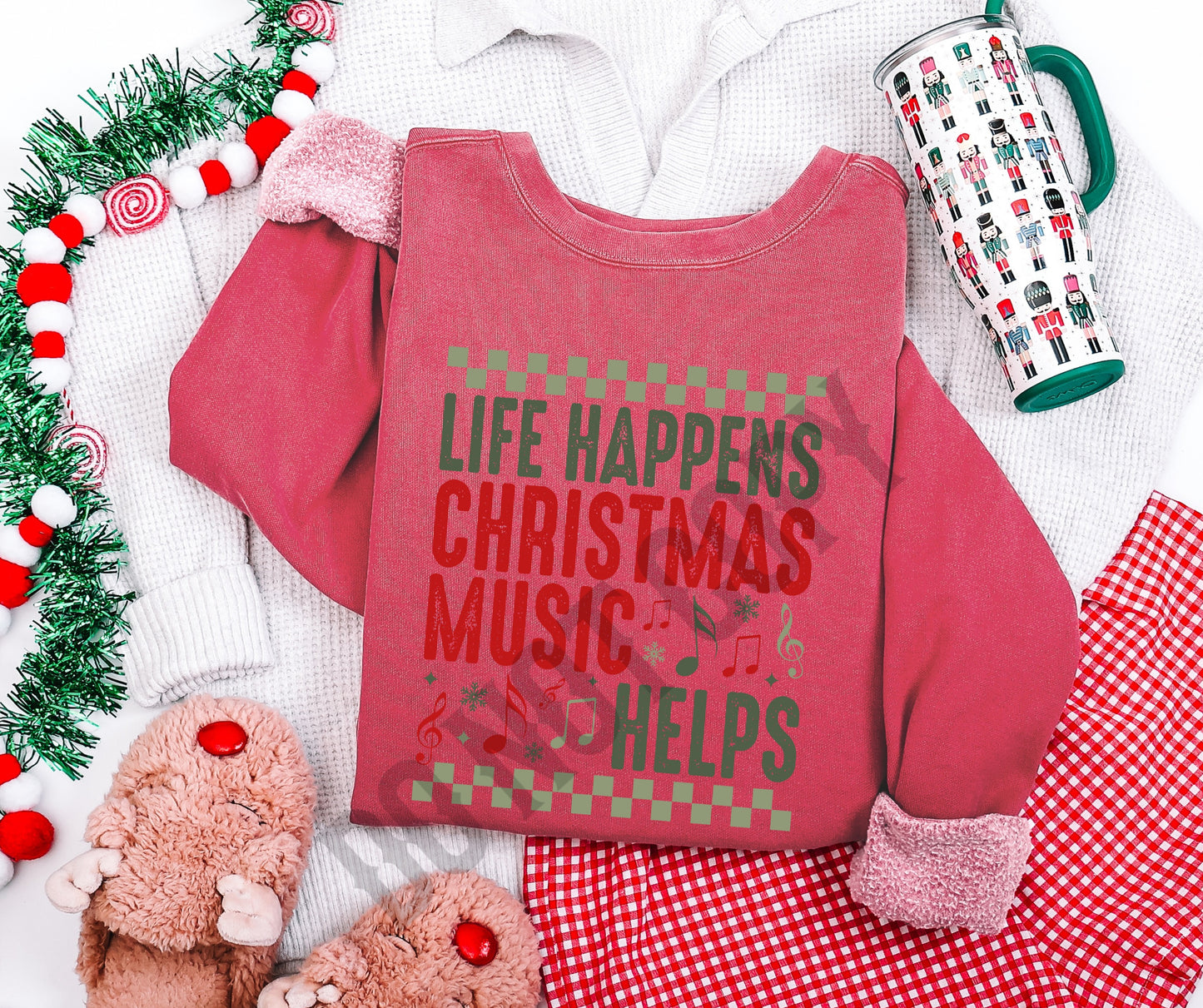 Christmas music helps
