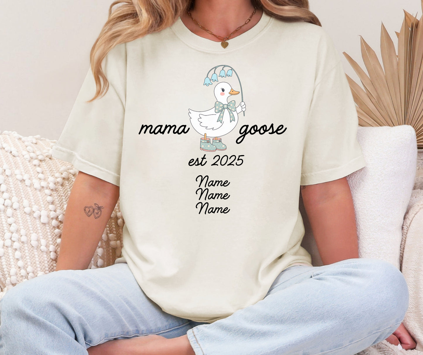 Custom Mother’s Day goose blue umbrella