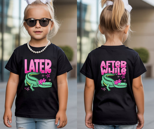 Gator set front back pink