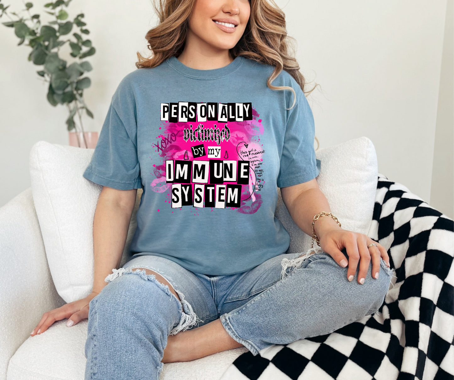 Personally victimized by my immune system pink