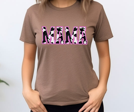 Mama Cow with Pink Outline