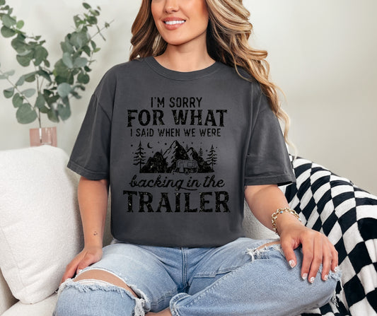 Backing the trailer