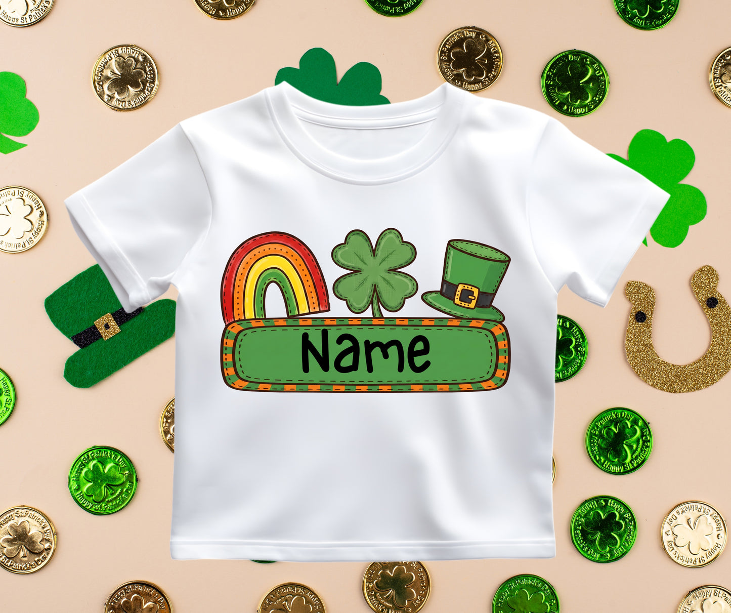 Custom clover rainbow  name